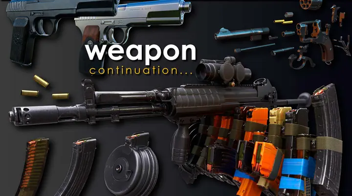 Pistols, SMG and weapon parts